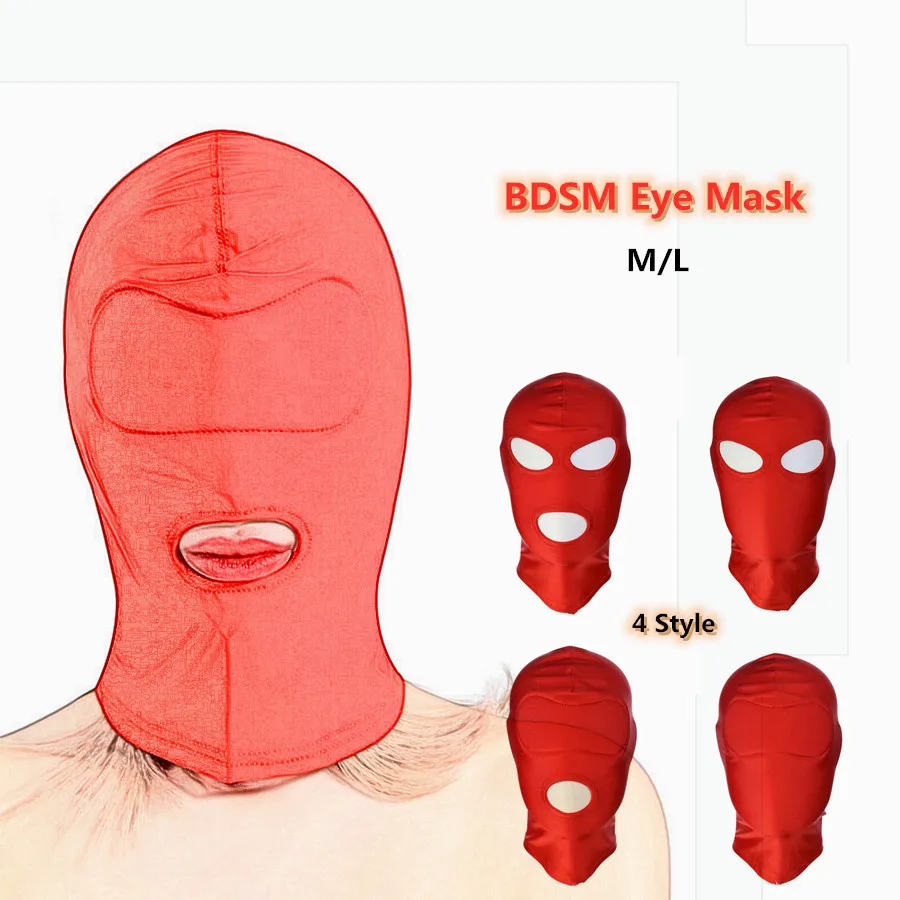 Экзотическая одежда красного цвета эластичная маска с капюшоном для повязки на