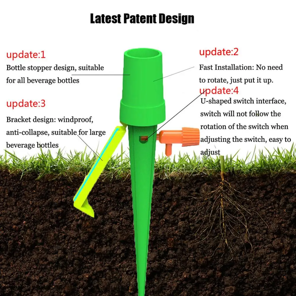 

12Pcs Automatic Drip Irrigation Device Adjustable with On-off Control Valve Flower Plant Garden Supplies