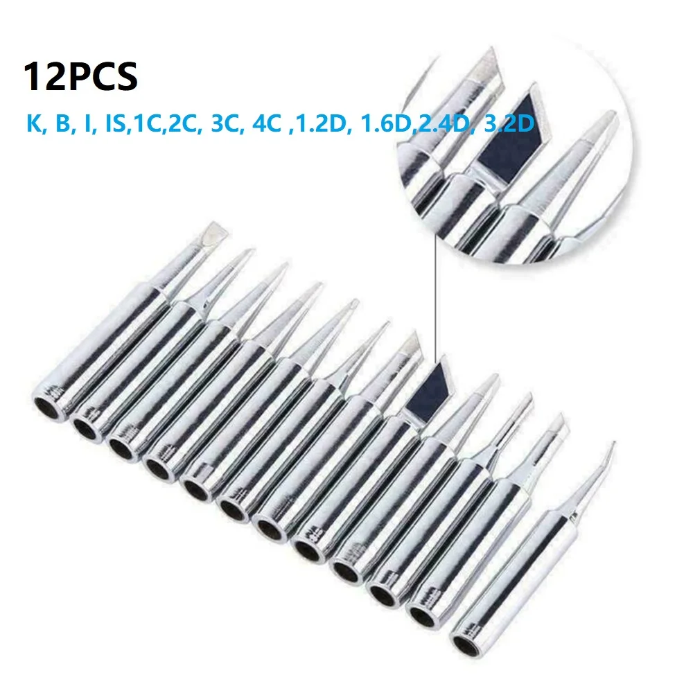 

Soldering Iron Tips Adapter Sleeve Solder Tool 12pcs 900M-T For Hakko 907 933 926 937 928 941 Soldering Station C1151 C1152