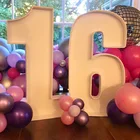 Гигантский Большой наполнитель для шаров, 1 м, 2, 3, 5 шаров, подставка, рамка, Органическая мозаика с номером для детского дня рождения, украшение для юбилея