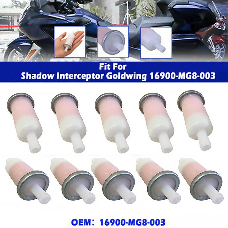 

3/8Inch 10MM Motorcycle Fuel Filter for Kawasaki Yamaha Honda CBR600 VT750 600 VT1100 16900-MG8-003 49019-105