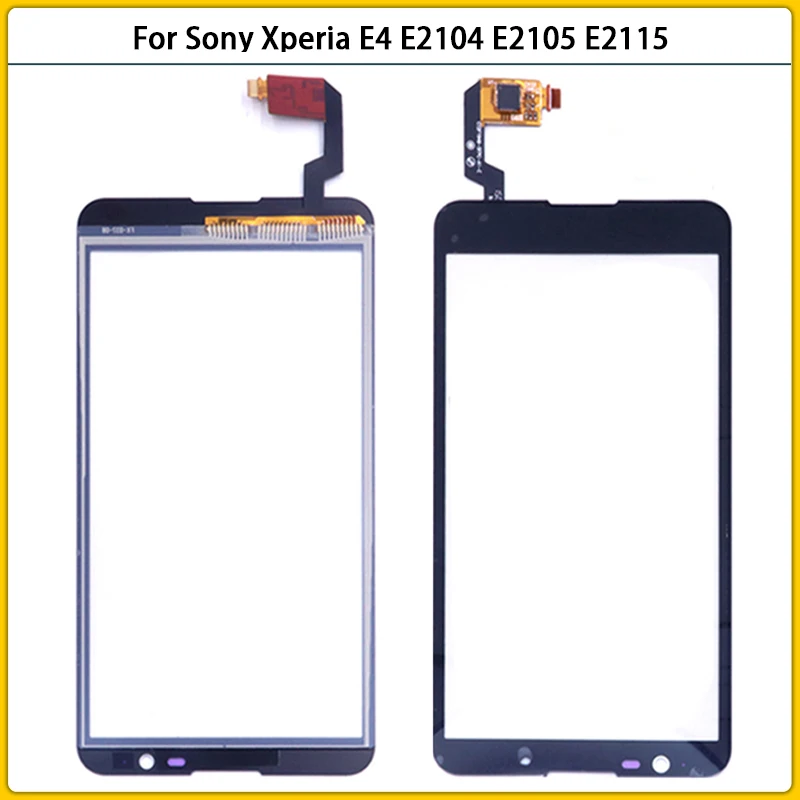 

10 шт. Новый сенсорный экран E4 для Sony Xperia E4 E2104 E2105 E2115 5,0 ''Сенсорная панель дигитайзер Датчик ЖК Переднее внешнее стекло