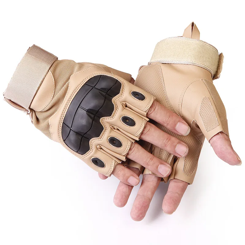 

Tactical Half Finger Hard Shell Soft Shell Gloves Fitness Cycling Driving Mountaineering Outdoor Sports Fingerless Half Gloves