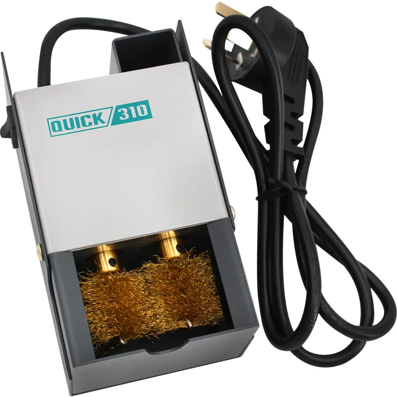 310 Welding Nozzle Cleaning Machine Soldering Tip Automatic Cleaner Electric Cleaner Copper Brush Sponge 5W 220V 50Hz