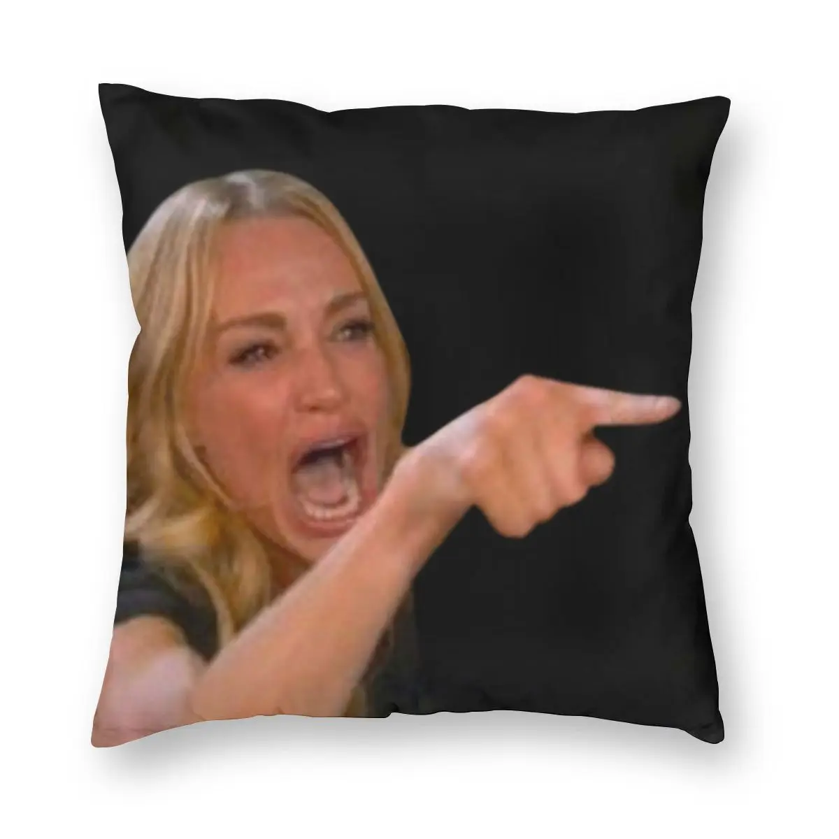 

Woman Yelling At Cat Meme Pillowcase Double-sided Printing Polyester Cushion Cover Decorative Throw Pillow Case Cover Home 45X45
