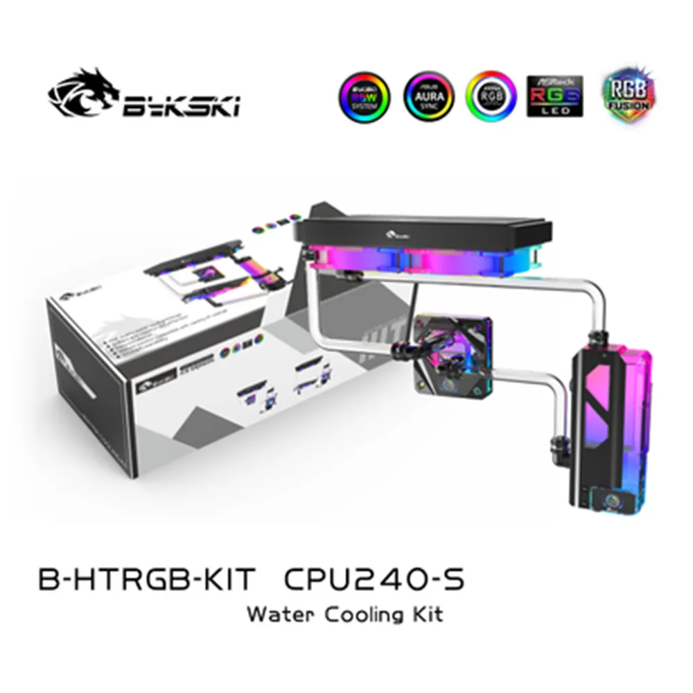 bykski water cooler kit for hard tube acrylicpetg watercooling system mod whole set pc cooling 240360mm heatsink b htrgb kit free global shipping