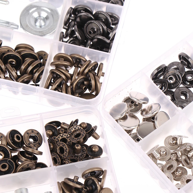 

Leather Snap Fasteners Kit Metal Button Snaps Press Studs Snaps For Clothes