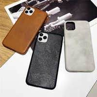 ultra thin plain pu leather texture black brown white phone case for iphone 7 8 plus x xr xs 13 12 mini 11 pro max back cover