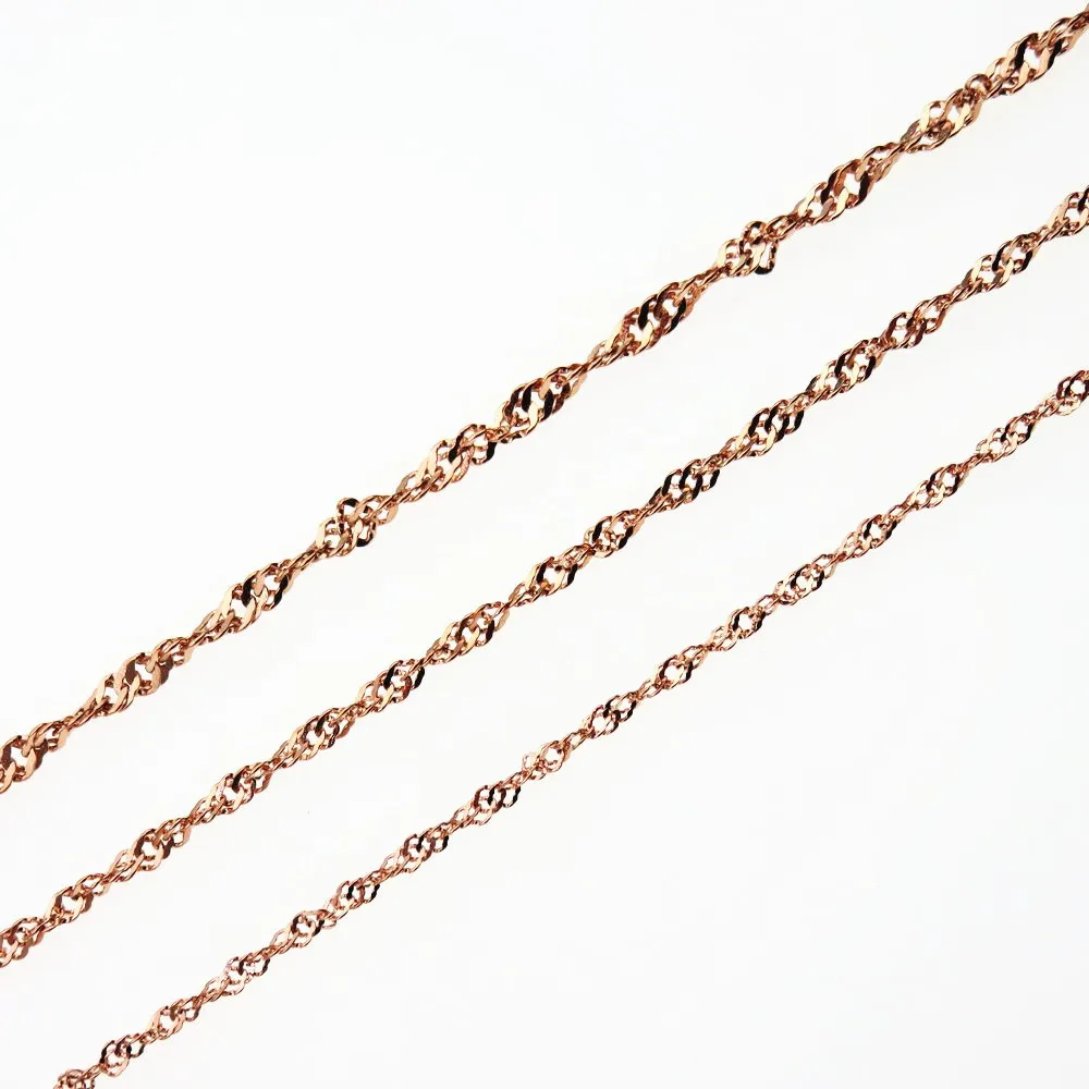 Мужская и женская цепочка с волнистой цепочкой из нержавеющей стали модные