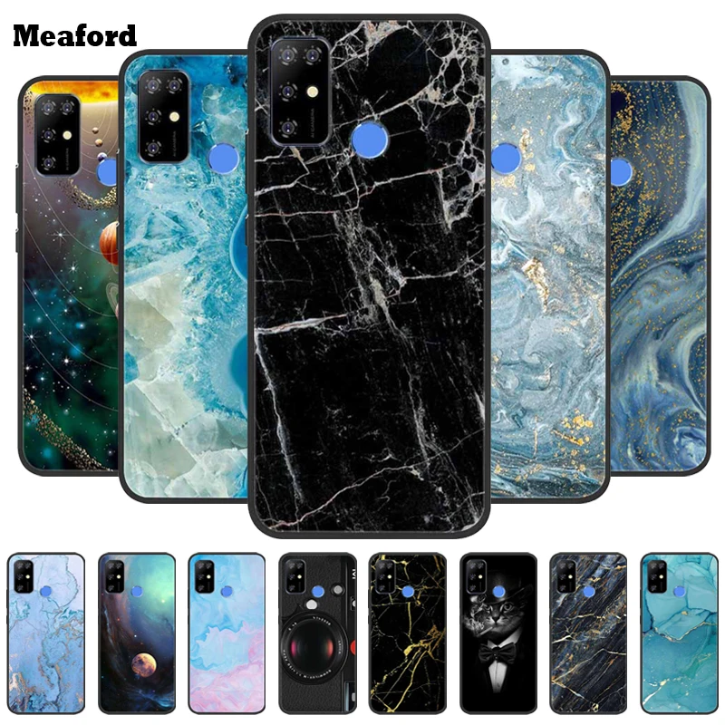 Чехол Для DOOGEE N20 Pro N30 N40 мраморный Мягкий силиконовый чехол из ТПУ для телефона Doogee