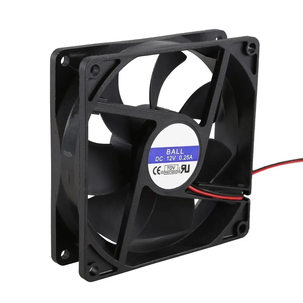 92 мм x 25 DC 12 В 2Pin 65.01CFM компьютерный чехол кулер для процессора вентилятор