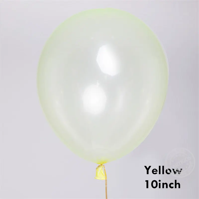 crystal yellow 10 шт. 10 дюймов прозрачные латексные воздушные шары с кристаллами и пузырьками DIY конфетти воздушные шары вечерние свадебные декоративные цветные конфетти - Color: crystal yellow