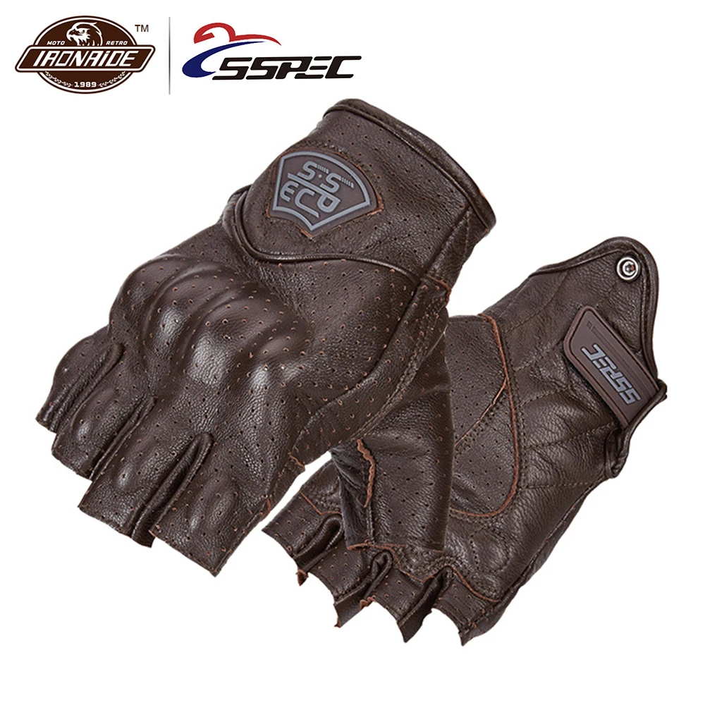 SSPEC Перчатки для мотоциклистов с полупальцами Дышащие Gant Moto Guantes износостойкие