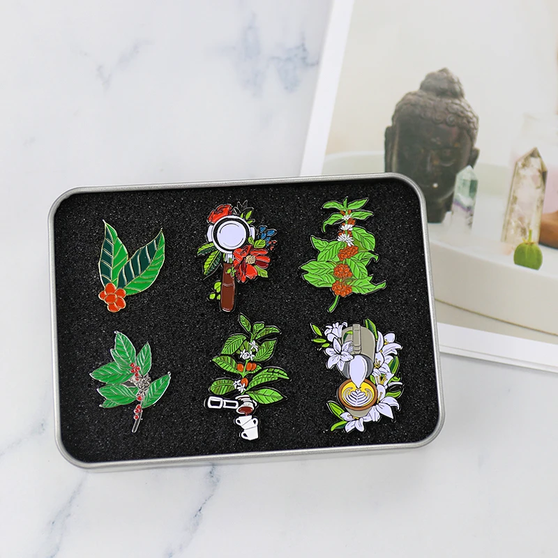 11 шт./компл. кофейная брошь значок баристы аксессуары для Кафе Декор на воротник