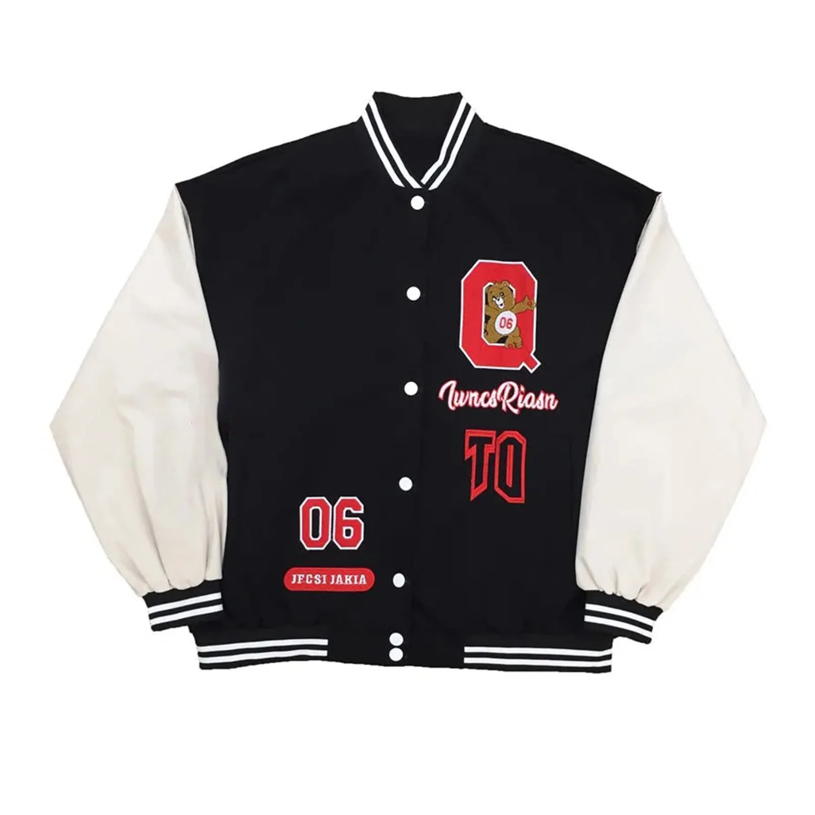

Women Oversized Baseball Jackets Fashion Letter Embroidery Long Sleeve Bomber Jackets oversize boyfriend cool guy