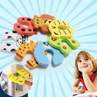 7pcslot child protection baby safety cute animal security door stop baby card lock newborn care child finger protector