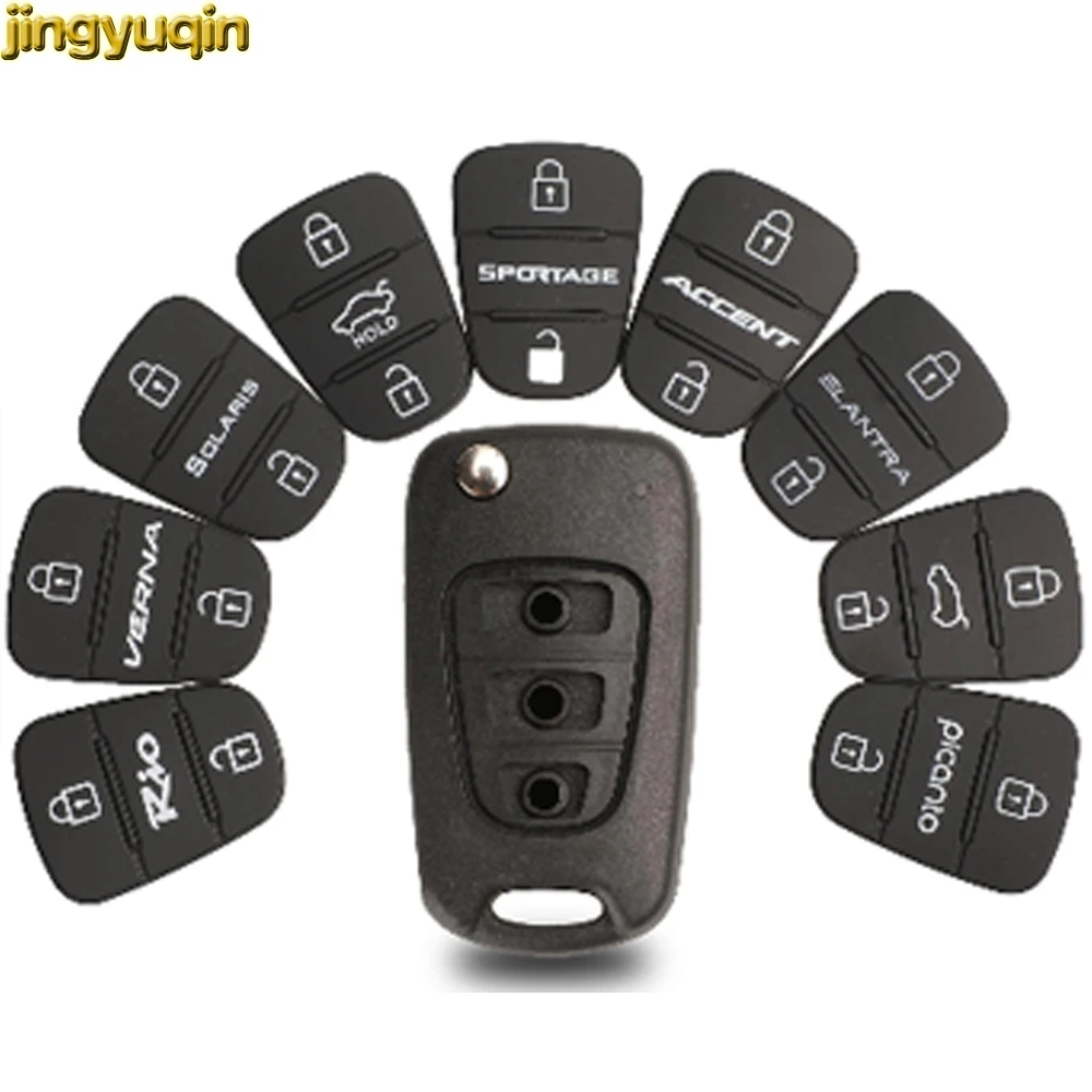 Резиновые накладки jingyuqin для Kia RIO 3 K2 K5 Picanto Ceed Cerato Sportage Soul Hyundai Accent Verna Elantra Solaris l30