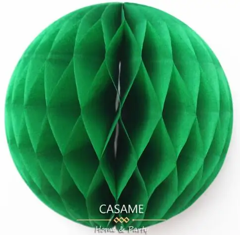 dark green Мяч с бумажными сотами Цветок фонарь свадьба ребенок день рождения украшение детский душ соты шары фонарь s Декоративные - Цвет: dark green