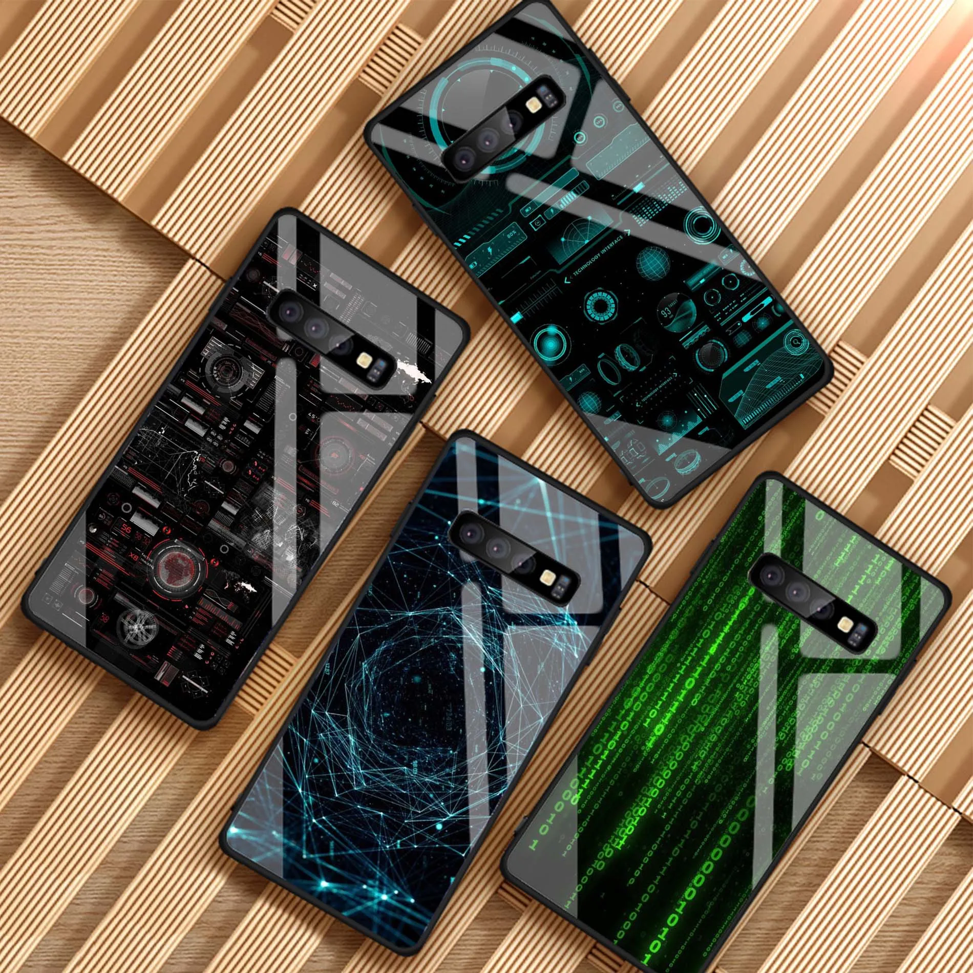 Чехол из закаленного стекла для телефона Samsung Galaxy S8 S9 S10 S20 Plus чехлы хакеров J4 J6 J8 2018