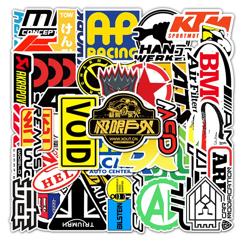 50 шт./упак. JDM изменение гоночный автомобиль Экстремальные виды спорта