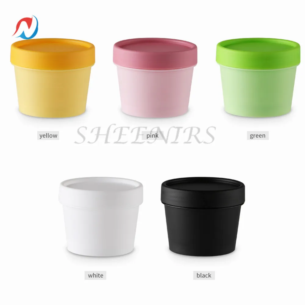 

Sheenirs 5pcs 100ml Refillable Empty Plastic Makeup Jar Sample Bottles Pot Travel Face Cream Lotion Cosmetic Container