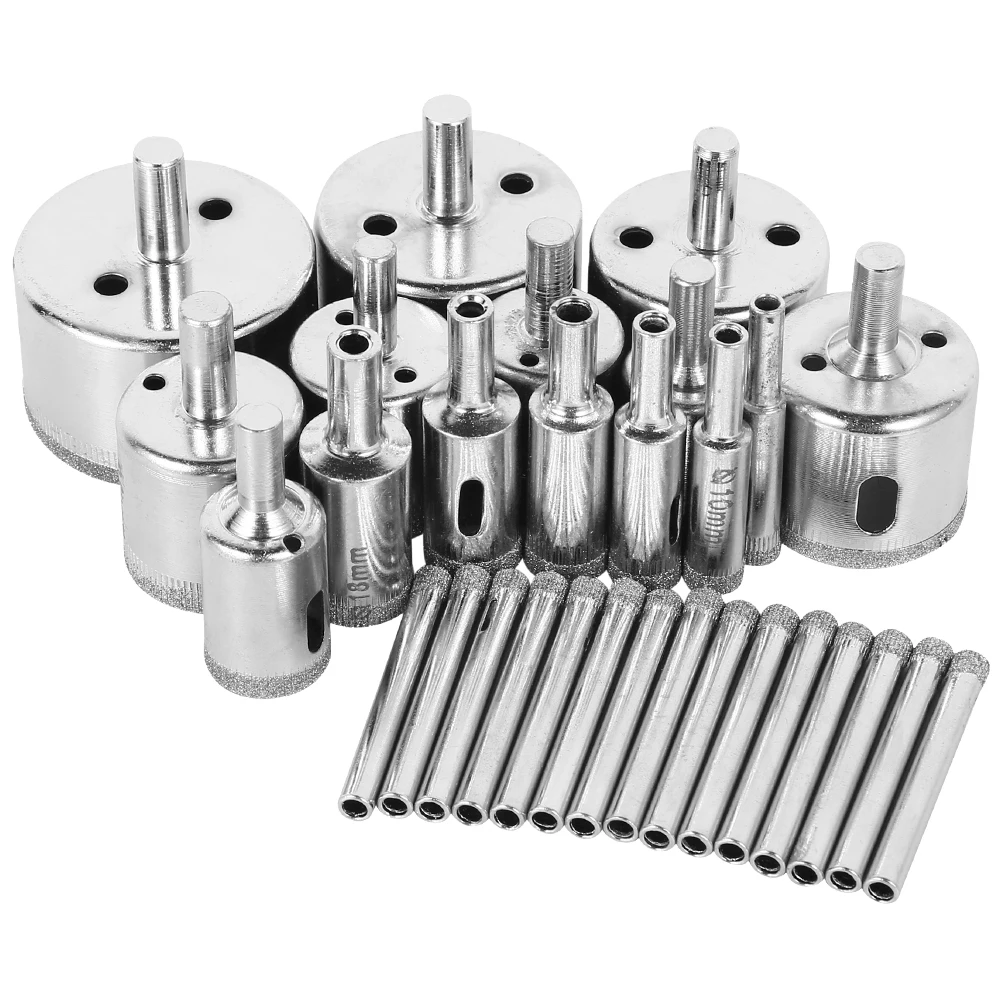 

30PCS Diamond Hole Saw Set 6-50mm for Tile Marble Glass Ceramic Hole Saw Drill Diamond Core Bit
