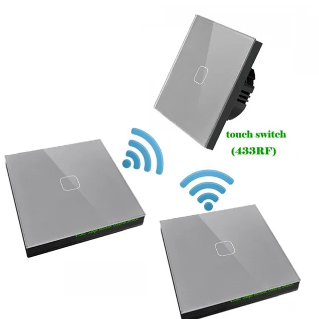 Кнопочный сенсорный выключатель UNKAS 1 клавиша 2 клавиши светодиодный европейский