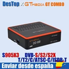 1 шт. 4K8K Android DVB TV BOX GTMEDIA GT Combo DVB-S2X + DVB-T2 ,BT 4,0, Google Voice Remote интернет-бокс, CCam,M3U декодер тюнер