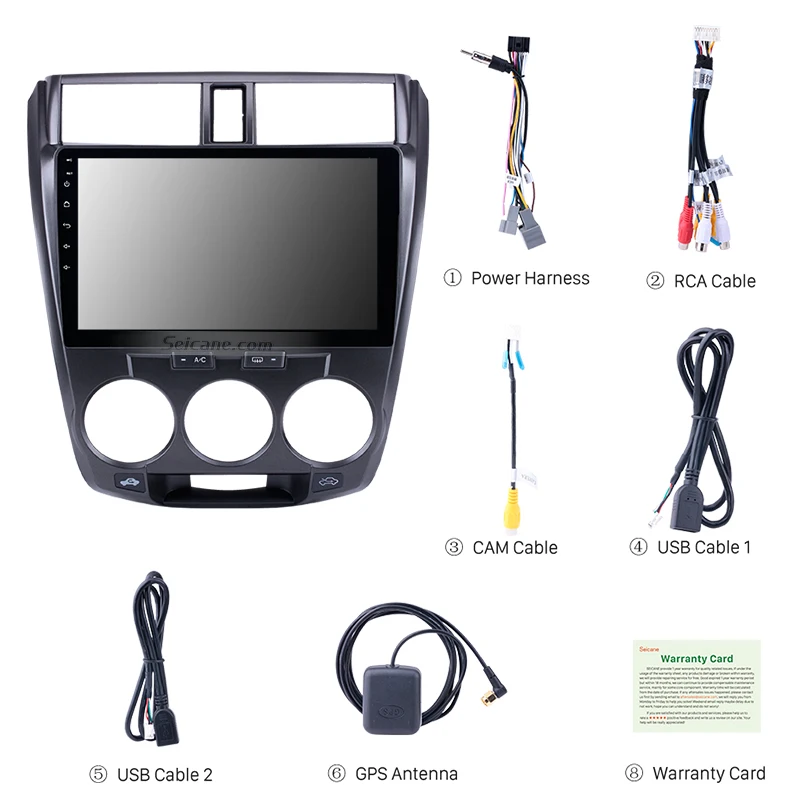 Seicane Android 9 0 2DIN 10 1 &quotавтомобильное радио GPS навигация FM WIFI для 2011-2015 2016 Honda CITY