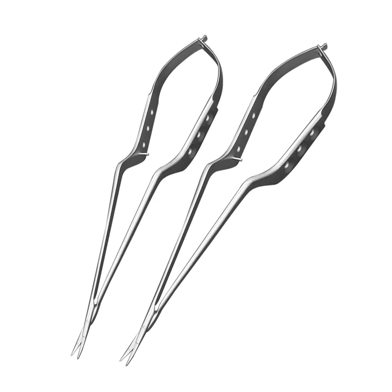 

Stainless Steel Gun-shaped Scissors18.5/23/24cm Extracerebral Neurosurgery Fine Spring Type Tissue Scissors Ophthalmic Scissors