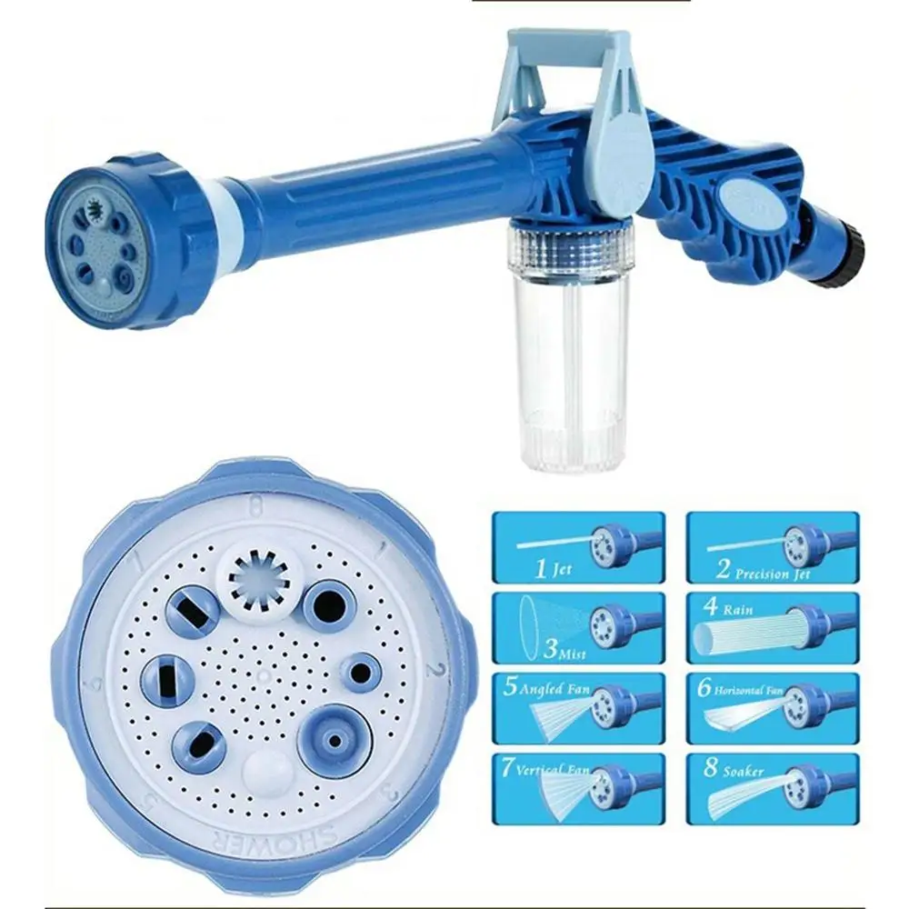 

Convenient car wash water gun Eight spray modes High-pressure cleaning Nozzle Rotary Switch Remove dust and dirt 1 pcs