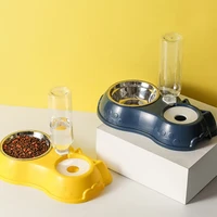pet bowl automatic feeder water dispenser pet dog cat food container drinking raised stand dish bowl pet waterer feeder
