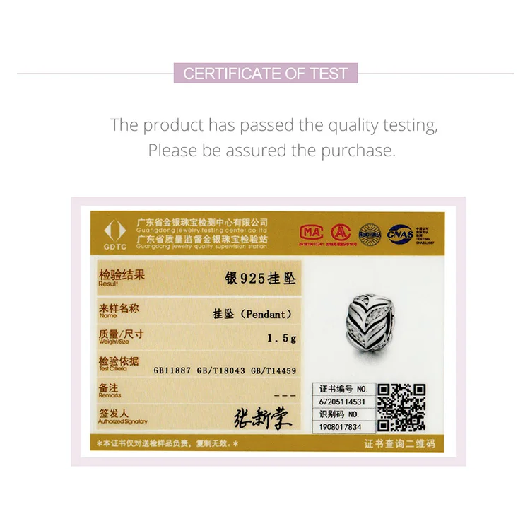 

Genuine 925 Sterling Silver Shining Wheat Ears Original Charm for Brand Female DIY Bracelet CZ silver Jewelry Dropshipping