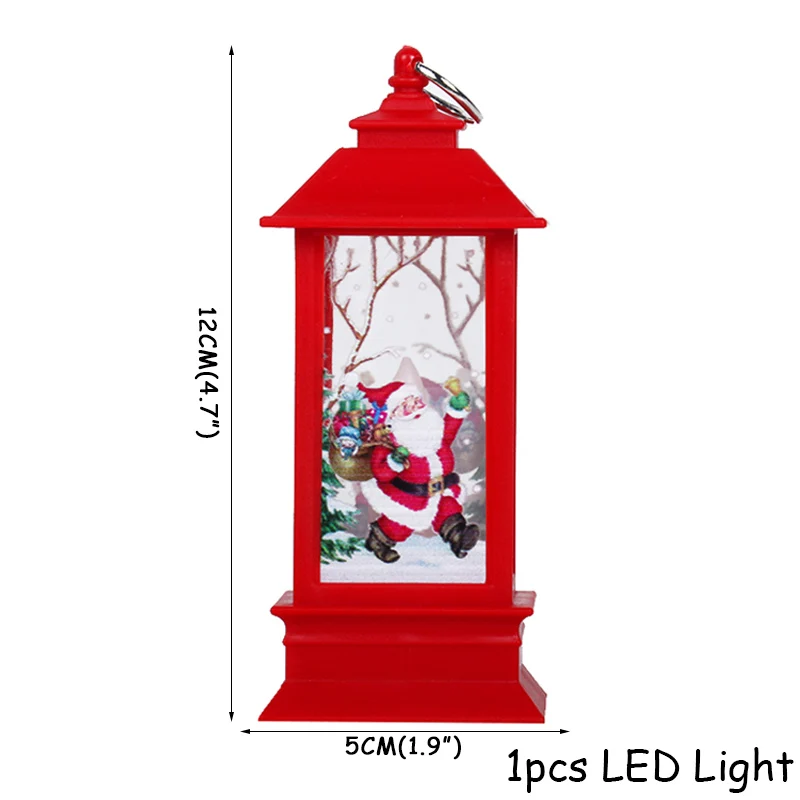 1pcs LED Light Рождественские украшения для дома веселая Рождественская елка рождественские украшения Санта Снеговик Noel Navidad год Natal - Цвет: 1pcs LED Light