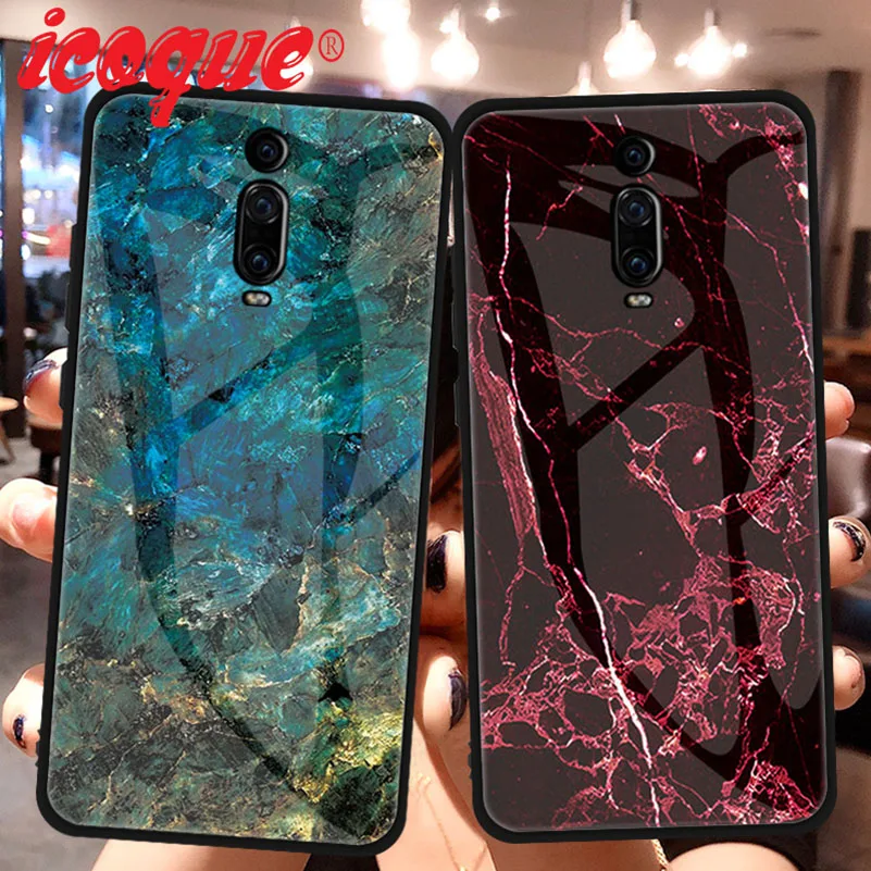 Роскошные Стекло чехол для Xiaomi mi A3 A2 9 Lite SE 9t CC9 Mi Note 10 Pro Play mix 2s Max 2 3 крышка Red 8 8t K30 5G 8a
