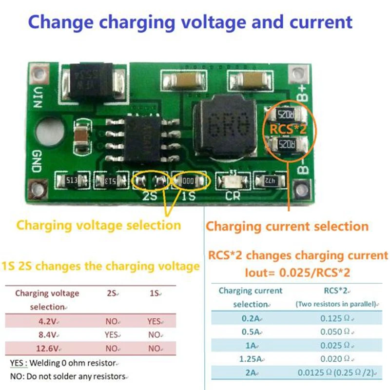 New DC 5-23V To 4.2V 8.4V 12.6V DD23CRTA Module 2A Multi-Cell Synchronous Buck Li-Ion Charger For Solar Charging Portable Device |