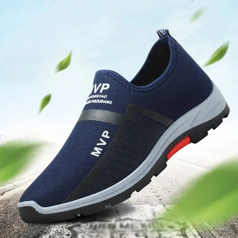

Men Lightweight Sneakers Fashion Casual Walking Shoes Breathable Mesh Slip on Mens Loafers Zapatillas Hombre