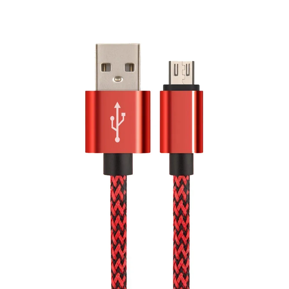 1M Micro usb cable 2A Braided Aluminum fast charging For Samsung Galaxy S7 for huawei Android Mobile Phone | Электроника