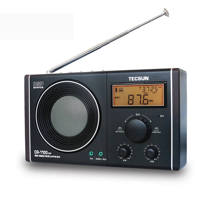 Tecsun CR-1100 DSP AM/FM стерео радио портативное Fm Ретро Радио 87-108 МГц/65-108 МГц/522-1620 кГц |