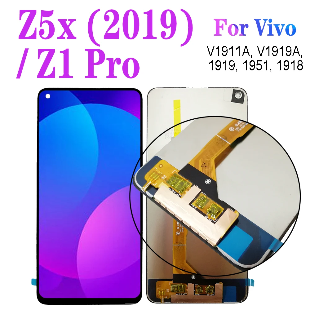 Z5x ЖК-дисплей для BBK Vivo Z1 pro дисплей V1911A V1919A 1919 1951 1918 сенсорный экран дигитайзер в сборе Замена 6,53 