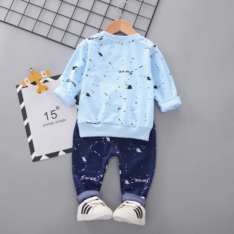 Комплекты одежды для маленьких мальчиков весенне-осенние хлопковые топы