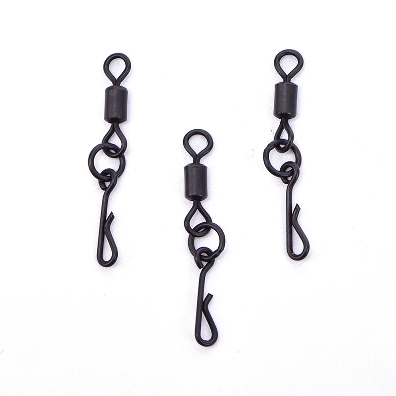 20 шт. рыболовные Вертлюги с быстросменными защелками для карпа Длинные