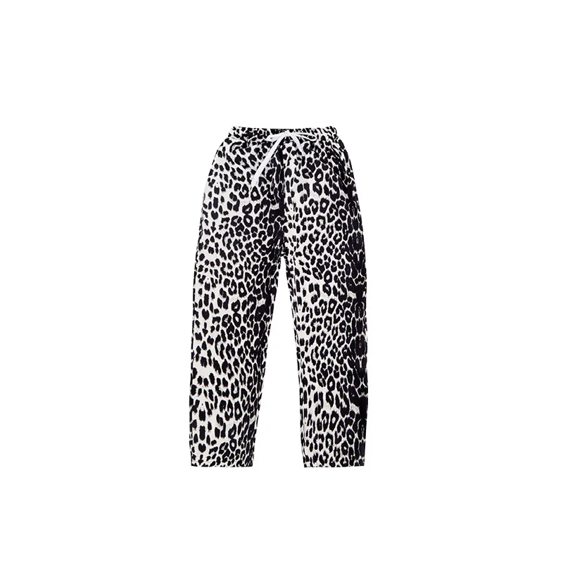 

Girls Hip Hop T-shirt Kids Crop Top Clothes Sets Child Streetwear Sport Leopard Pants Outfits Teens Jazz Street Dance Sportwear