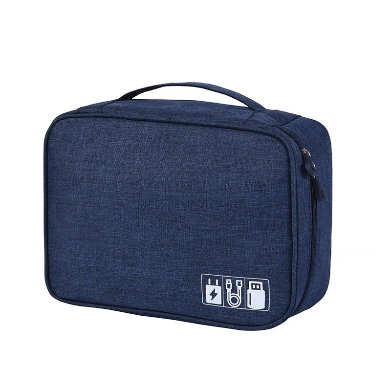 Navy blue Rantion дорожная сумка для хранения комплект кабель для передачи данных power Bank электронные аксессуары цифровой гаджет устройства разделитель Органайзер контейнеры - Цвет: Navy blue
