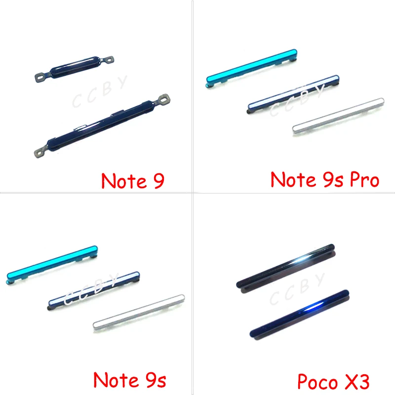 Для Xiaomi Redmi Note 9 9S Pro 9T 5G Pocophone X3 кнопка включения и выключения громкости вверх вниз