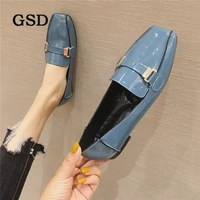 new patent leather flat shoes woman hand sewn leather loafers soft women shoes spring summer fashion casual shoes women flats