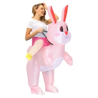 easy carrying thin children riding easter rabbit seasonal decorations