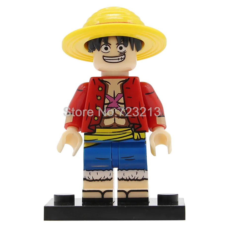 Luffy Лидер продаж, Японский комикс, рисунок Наруто Хацунэ Мику, фигурка мазингер Z, набор строительных блоков, модель, комплекты кирпичей, игрушка, рождественский подарок - Цвет: Luffy
