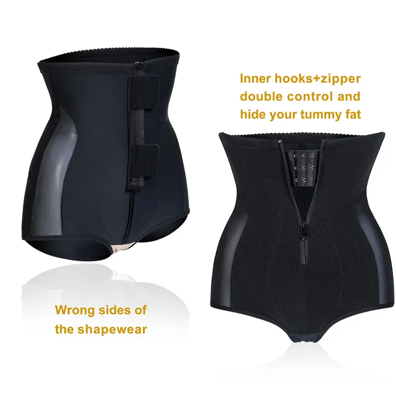 Junlan Butt lifter for Women Lingerie Underwear Zipper Waist Trainer Tummy Control Shapers Botty Enhancer Slimming Shapewear