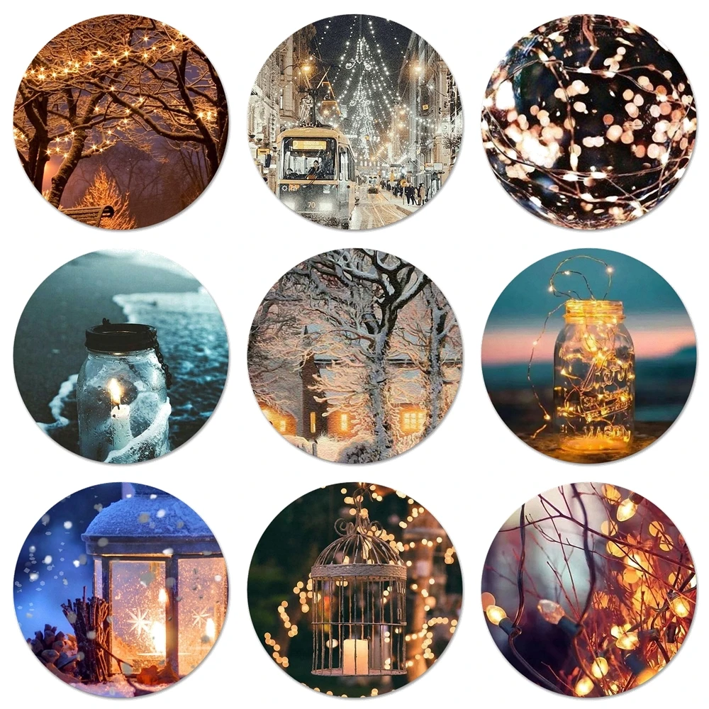 Значки для зимсветильник фотографий ландшафта 58 мм | Дом и сад